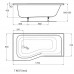 IDEAL Standard PLAYA vana s rozšířenou zónou pro sprchování 170 x 90 cm levá T963701