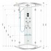 TEIKO ATLANTIC Premium masážní a parní box 196 x 90 x 90 cm V271090N00T05401