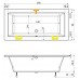 TEIKO Varadero vana 190 x 90 x 49,5 cm, akrylátová, bílá V112190N04T06001