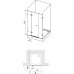 RAVAK BRILLIANT BSD3-100 R sprchové dveře 100cm, pravé, transparent 0UPD0A00Z1