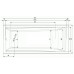 TEIKO Vana Trend obdélníková 180 x 80 cm, akrylátová, bílá V113180N04T05001