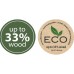 Prosperplast UNIQUBO ECO Wood Univerzální koš / stolek 44,7cm, 55l, naturo IKUB55TW