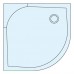RONAL WMR Marblemate čtvrtkruhová vanička, 90x90cm, R 55, bílá WMR55090004