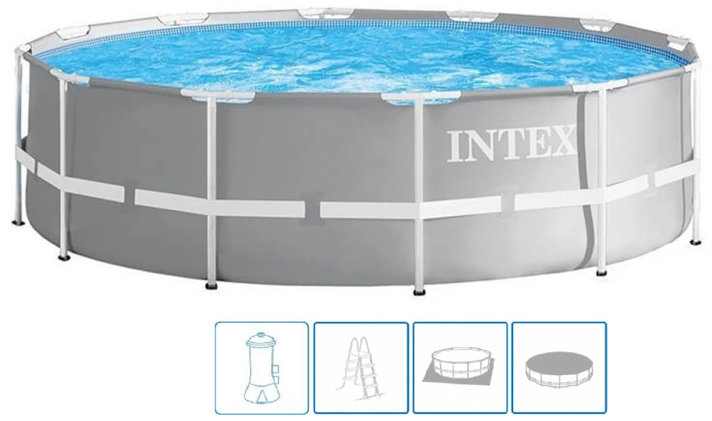 INTEX PRISM FRAME POOLS SET Bazén 427 x 107 cm s kartušovou filtrační pumpou 26720NP