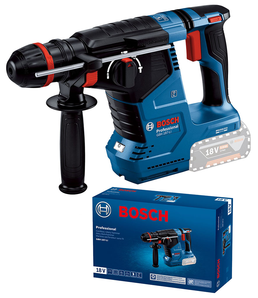 BOSCH GBH 187-LI PROFESSIONAL Vrtací kladivo, solo, One Chuck 0611923120