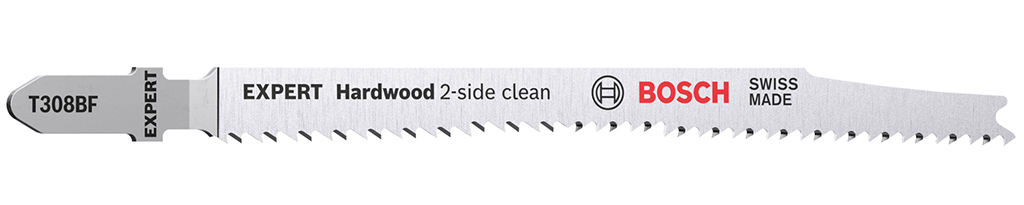 BOSCH Pilový plátek pro přímočaré pily EXPERT &#039;Hardwood 2-side clean&#039; T 308 BF, 2ks 2608901713