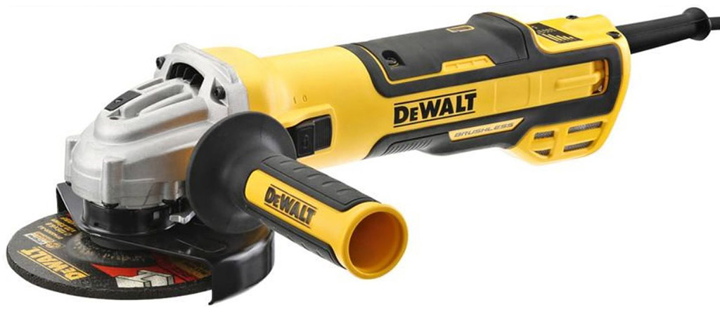 DeWALT DWE4357 Úhlová bruska bezuhlíková, regulace otáček (1700W/125 mm)