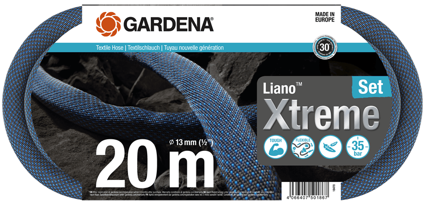GARDENA Liano Xtreme Textilní hadice (1/2"), 20m sada 18470-20