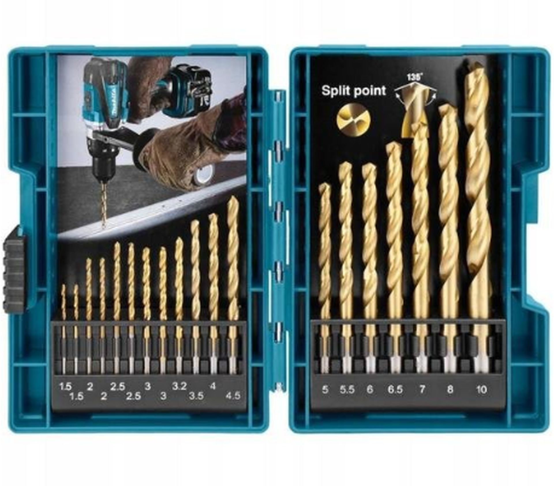 MAKITA B-67795 Sada vrtáků do kovu 19pcs. HSS-TiN