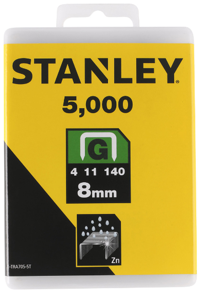 STANLEY 1-TRA705-5T Spony pro vysoké zatížení typ G 4/11/140 - 8mm/5/16", 5000ks