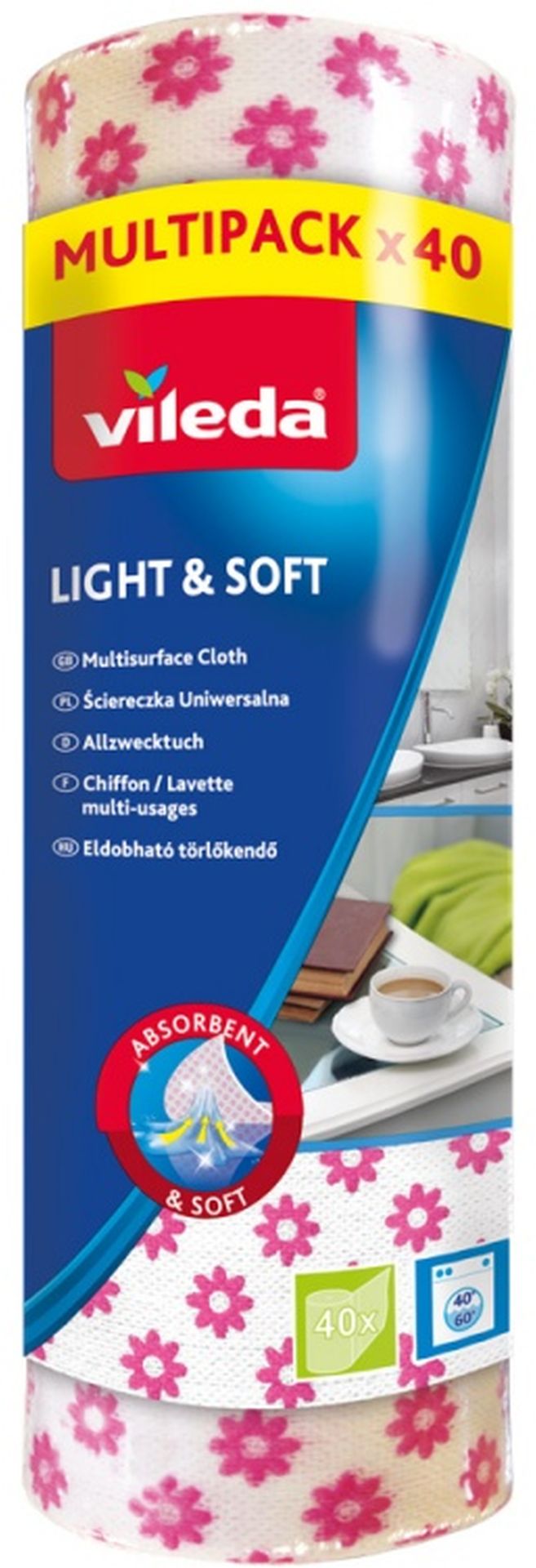 VILEDA Light&Soft universální utěrka 40 ks 150540