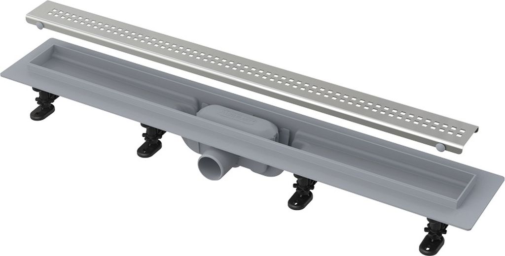 ALCAPLAST Simple Podlahový žlab s okrajem pro perforovaný rošt APZ9-850M