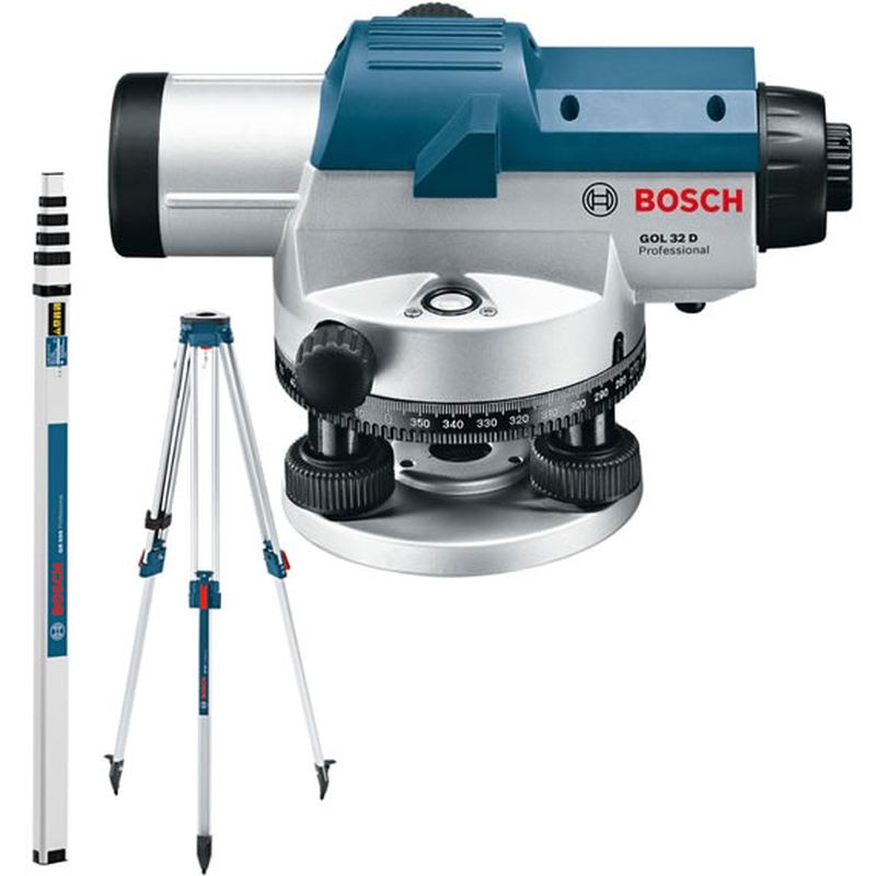 BOSCH GOL 32 D Professional Optický nivelační přístroj + BT160 + GR 500, 06159940AX