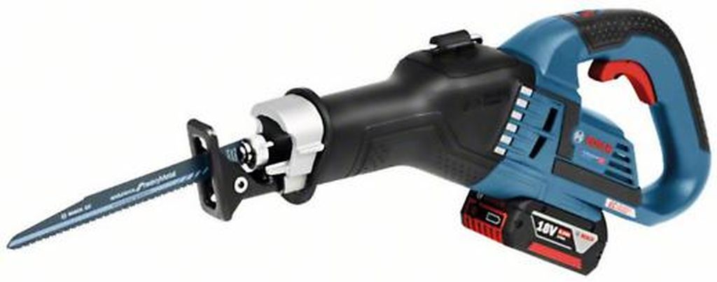 BAZAR BOSCH GSA 18 V-32 akumulátová pila ocaska, kufr, 2x 5,0 Ah 06016A8106 PO SERVISE!!