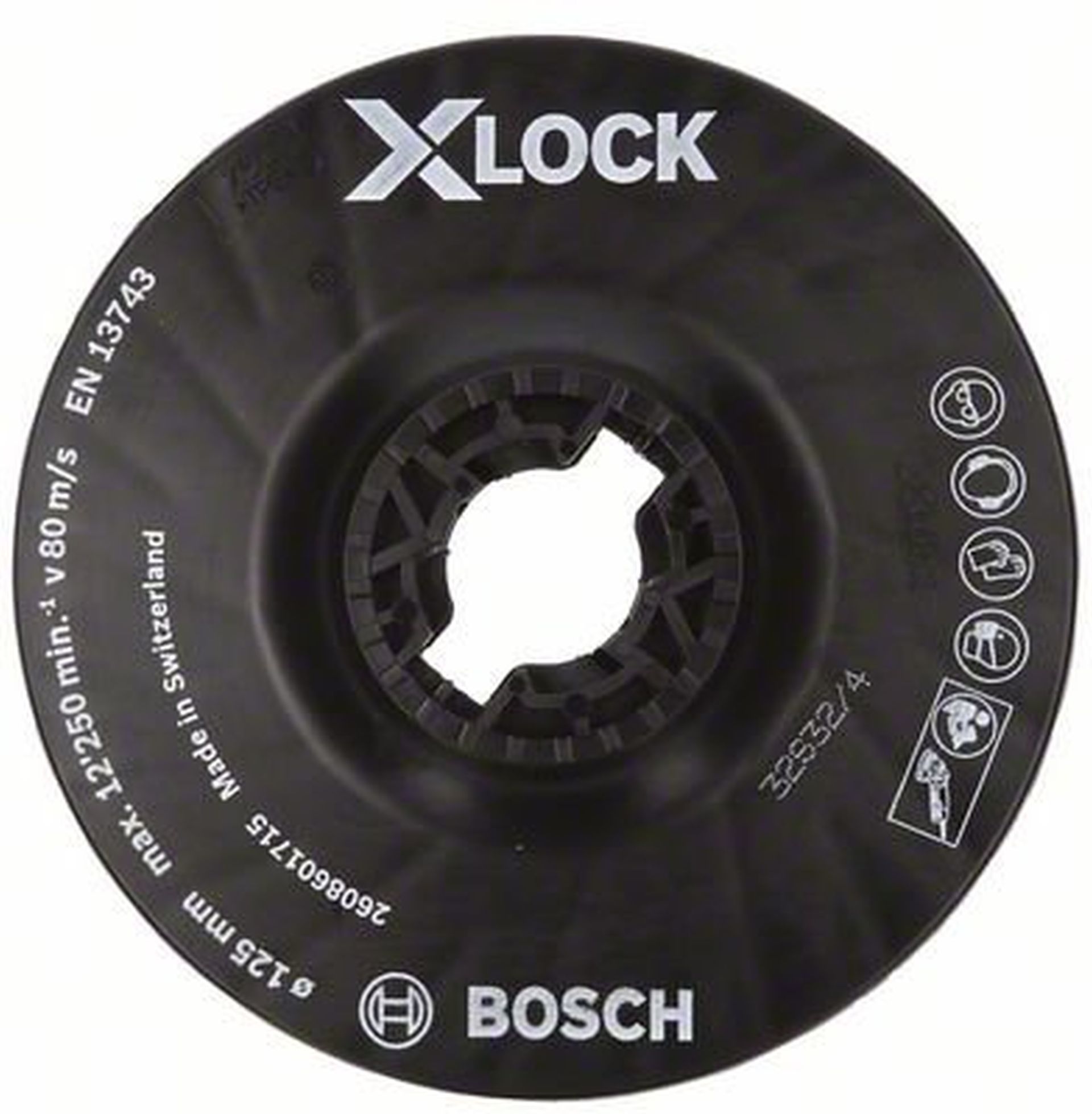 BOSCH Opěrný talíř systému X-LOCK, 125 mm, střední 2608601715