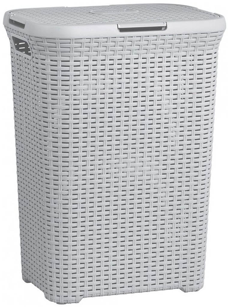 CURVER STYLE 60L Koš na špinavé prádlo 44,8 x 61,5 x 34,1 cm, světle šedý 00707-099