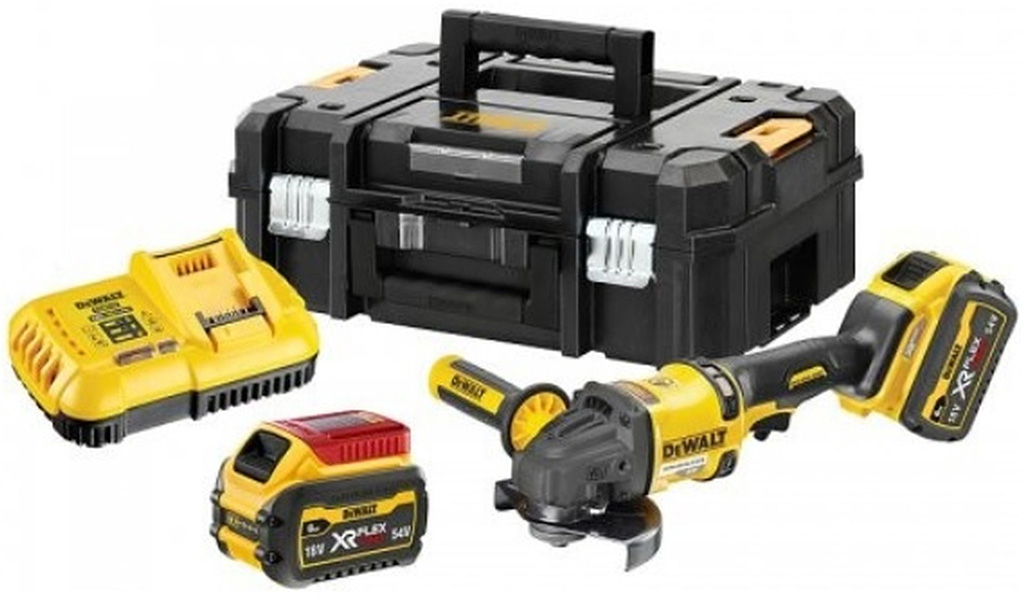 DeWALT DCG418T2 Aku úhlová bruska XR FlexVolt (125mm/54V/2x2,0Ah) kufr Tstak