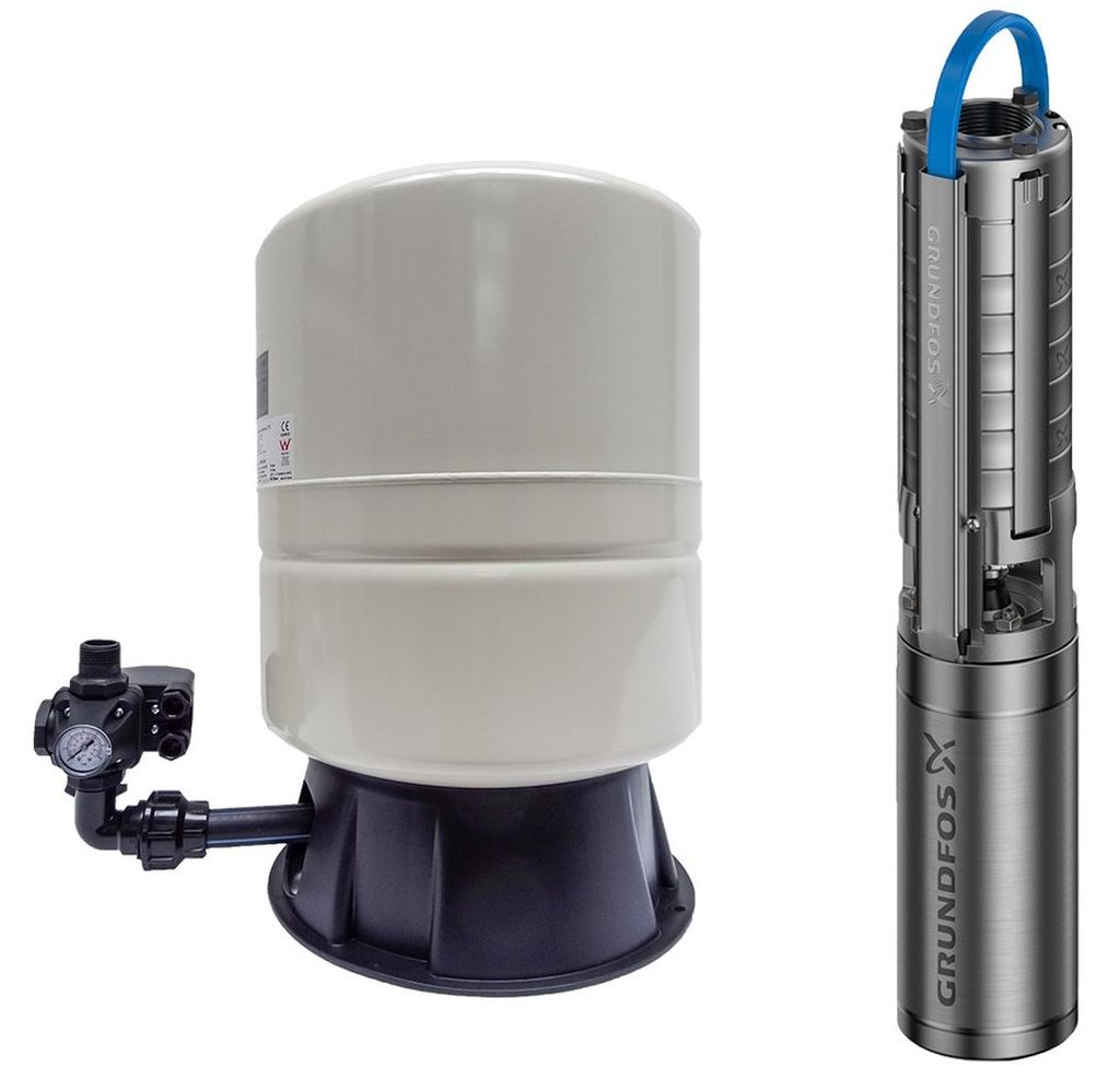 Grundfos Ponorné čerpadlo SP 2A-13 + Vodárenský set 60 l + 30 m kabel 98163255