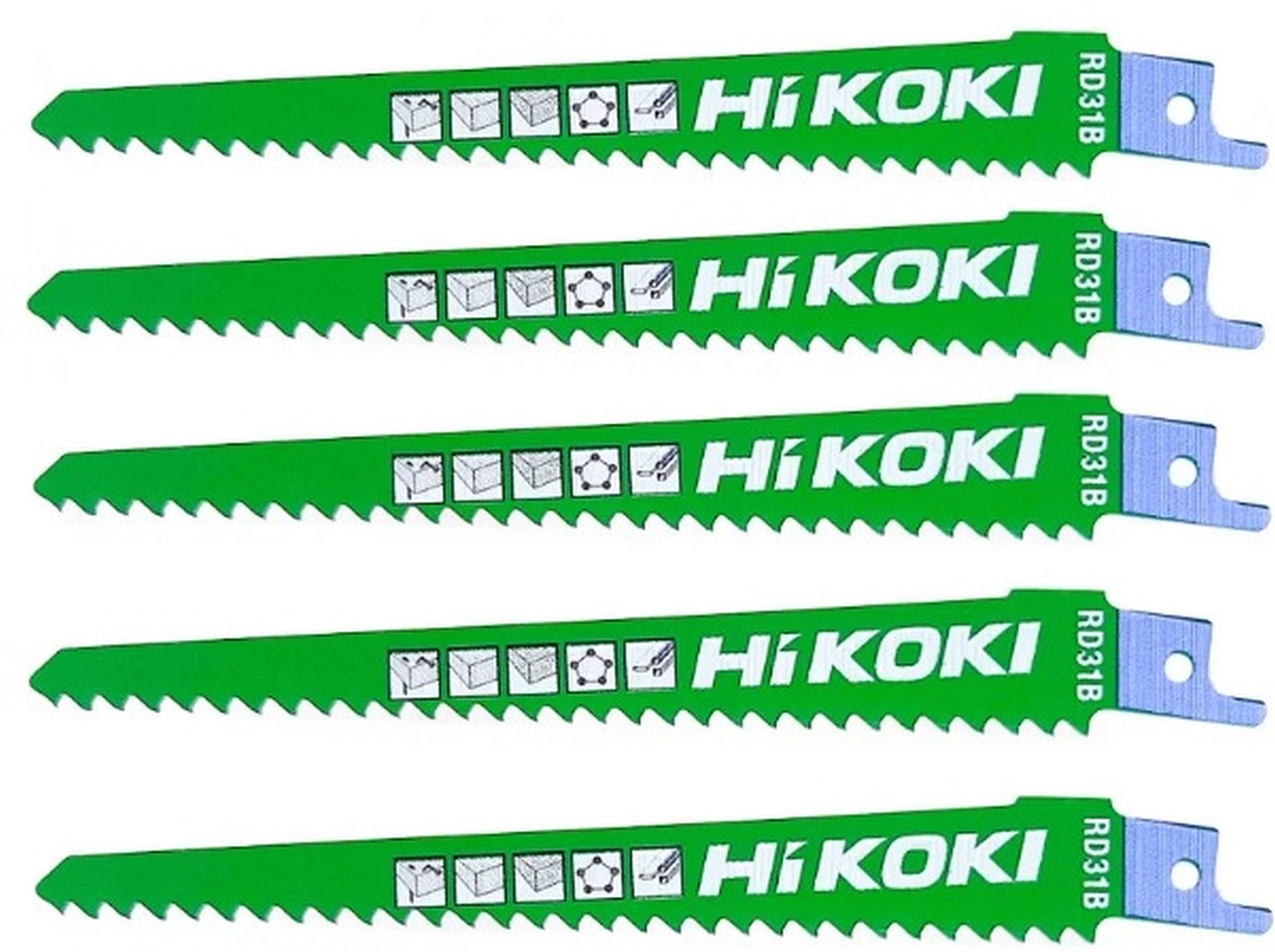 HiKOKI RD31B Plátky do pil ocasek na kov a dřevo 150/128,5x19x1,25mm (5 ks) 752025