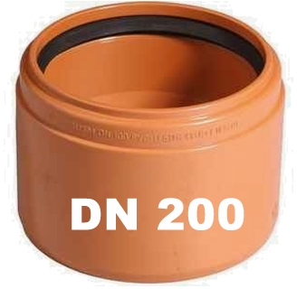 OSMA KGUSM kanalizační přechodka DN 200, PVC/kamenina 223840