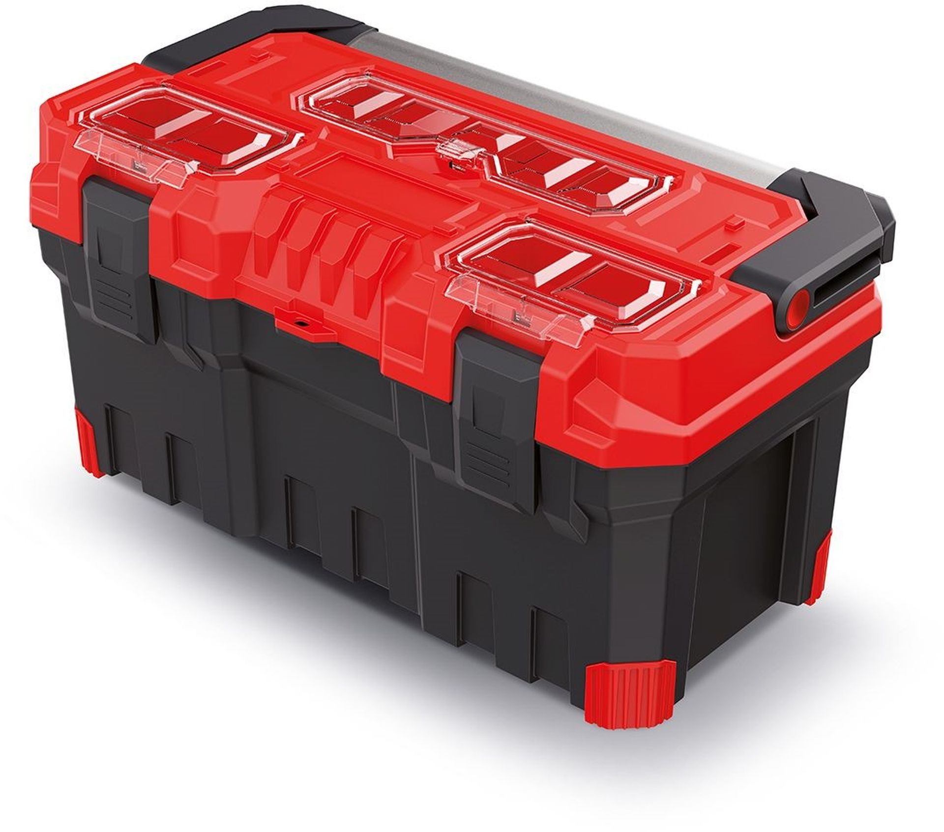 Kistenberg TITAN PLUS Plastový kufr na nářadí, 55,4x28,6x27,6cm, červená KTIPA5530-3020