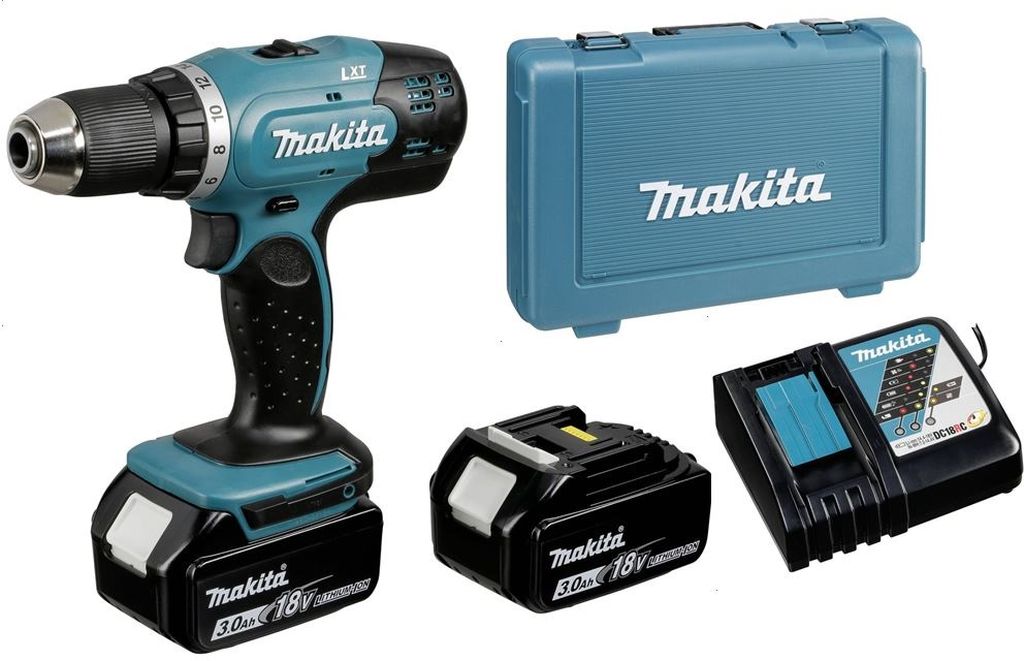 MAKITA DDF453RFE Akumulátorový vrtací šroubovák (2x3,0Ah/18V) kufr