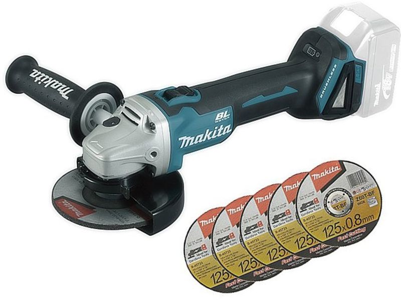 MAKITA DGA504ZX1 Aku úhlová bruska 125mm s prislušenstvim (18V/bez aku )