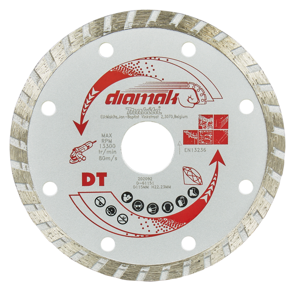 MAKITA D-61151-10 Diamantové turbo kotouče 115mm, 10ks