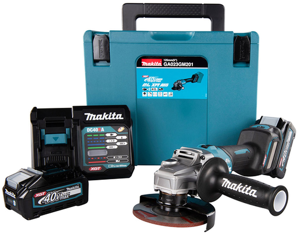 MAKITA GA023GM201 Aku úhlová bruska s regulací 125mm Li-ion XGT (2x4,0Ah/ 40V)