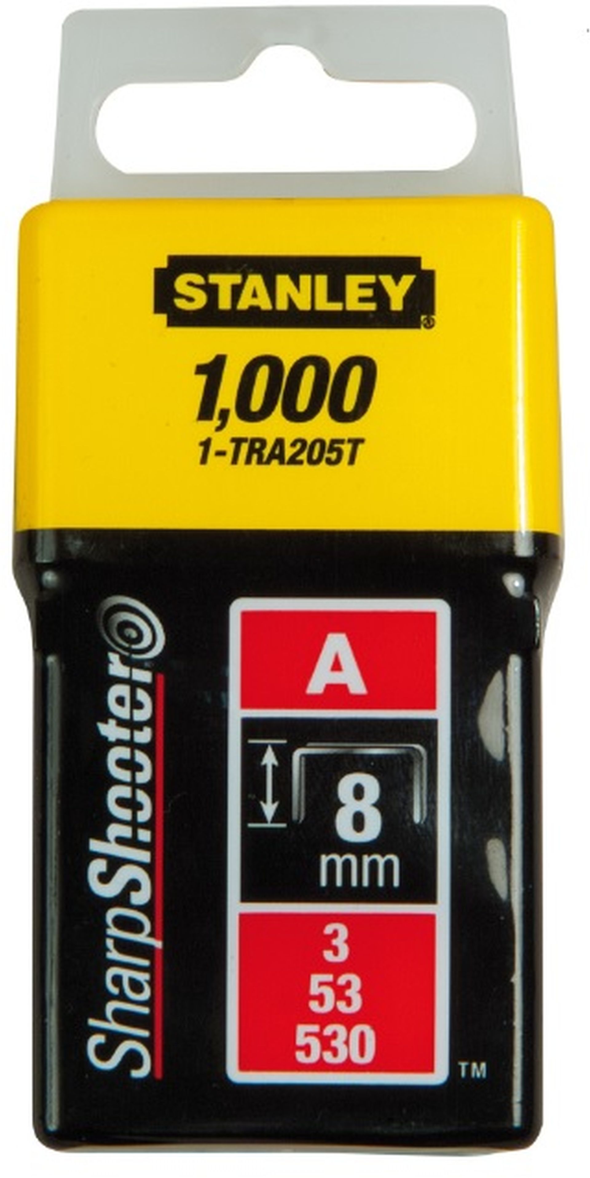 STANLEY 1-TRA205T Spony standardní typ A 5/53/530 - 8mm/5/16", 1000ks
