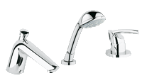 Tříotvorová vanová kombinace s povrchem GROHE StarLight®