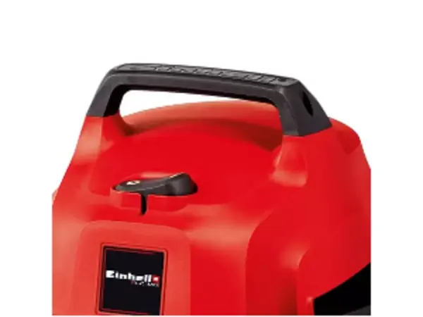 Tragegriff des Einhell Nass-Trockensaugers TC-VC 1820 S auf weißem Hintergrund.