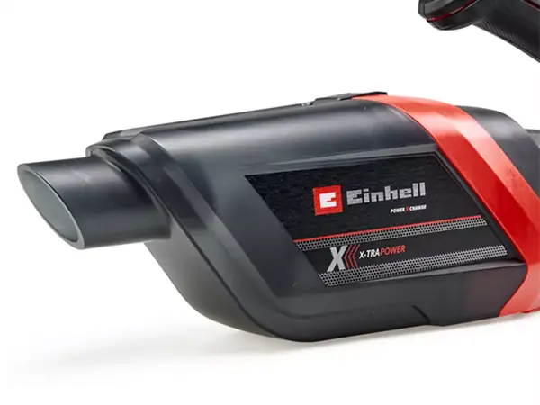 Boční pohled na nádobu na prach akumulátorového ručního vysavače Einhell TE-HV 18/06 Li.