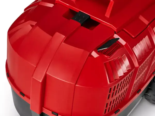 Ukazatel naplnění na sběrném koši aku sekačky Einhell GE-CM 36/43 Li M (2x4,0Ah).