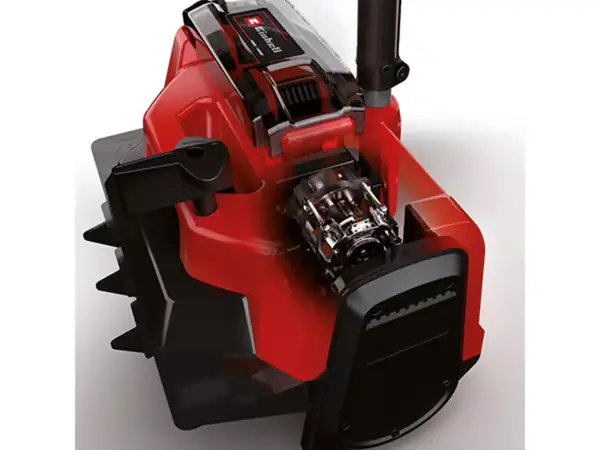 Vnitřní pohled na Einhell GE-ST 36/40 Li E-Solo s viditelným bezuhlíkovým motorem (Brushless Motor).