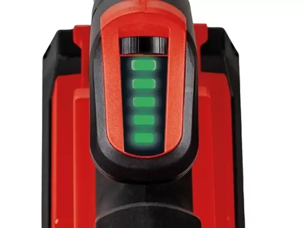 LED-Panel zur Drehzahleinstellung am Einhell Akku-Laubbläser GE-UB 18/250 Li E-Solo.