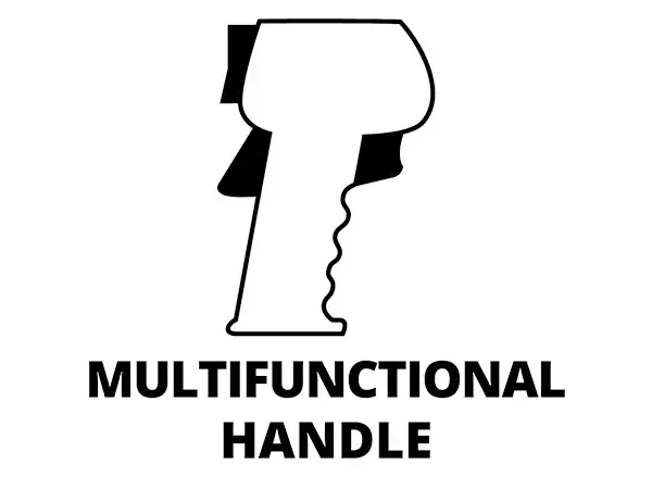 Grafické znázornění multifunkční rukojeti s ovládacími prvky benzínové křovinořezu Einhell GC-BC 36-4 S.