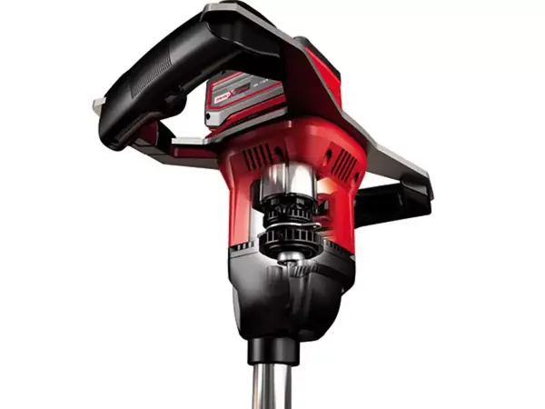 Der Einhell Akku-Erdbohrer GP-EA 18/150 Li BL mit Brushless Motor auf weißem Hintergrund.