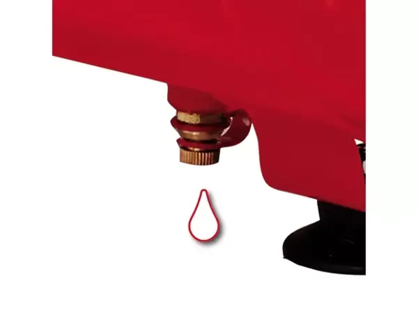 Vypouštěcí šroub ve spodní části kompresoru Einhell TC-AC 190/24/8.