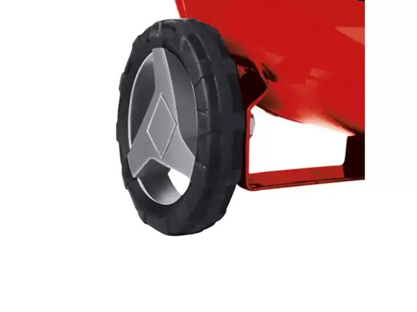 Pogumované kolo kompresoru Einhell TE-AC 230/24/8 pro snadnou přepravu v detailu.