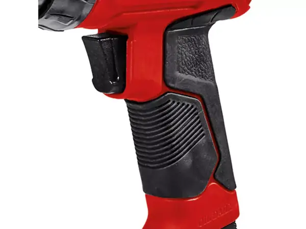 Boční detail ergonomicky tvarované, pogumované rukojeti Einhell TC-PC 45.