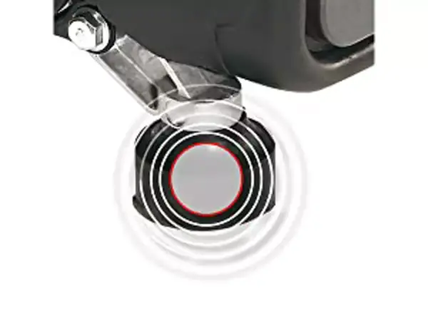 Zobrazení vibrace tlumících nožek elektrocentrály Einhell TC-PG 10/E5 s grafickým symbolem.