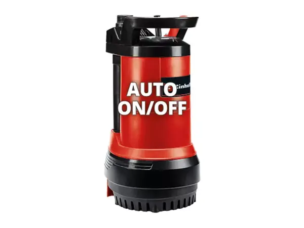 Sudové čerpadlo Einhell GE-PP 5555 RB-A stojící na bílém pozadí.