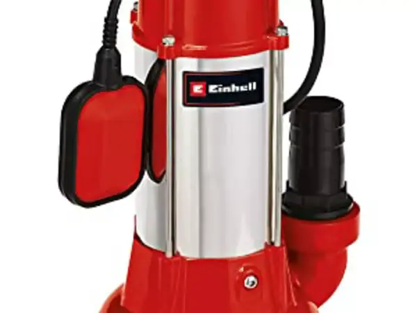 Částečný pohled na čerpadlo na znečištěnou vodu Einhell GC-DP 1340 G s výřezem krytu pro znázornění mechanické ucpávky.