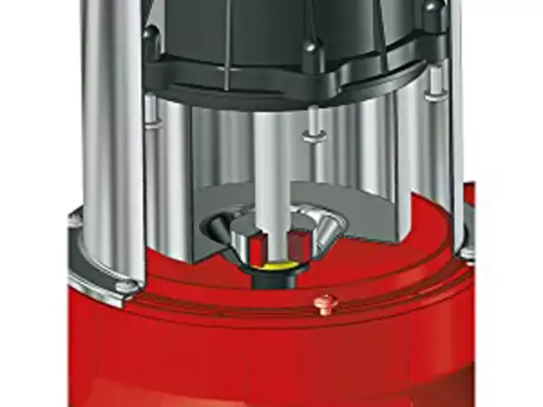 Pohľad do vnútra čerpadla Einhell GC-PP 900 N s viditeľnou mechanickou upchávkou.