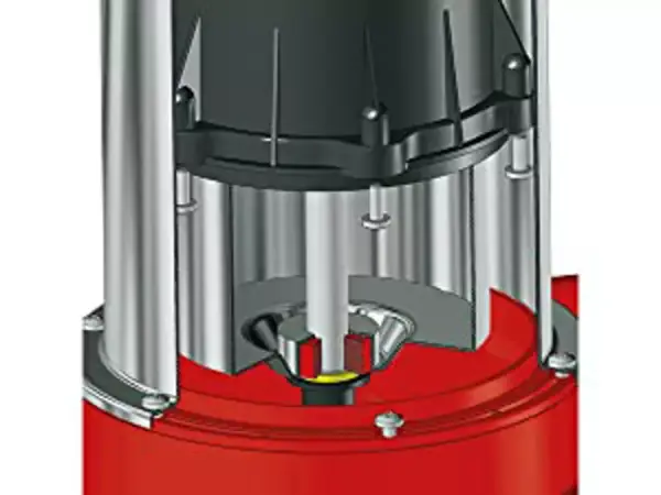Rez zobrazujúci mechanickú upchávku vo vnútri čerpadla na čistú vodu Einhell GE-SP 4390 N-A LL ECO.