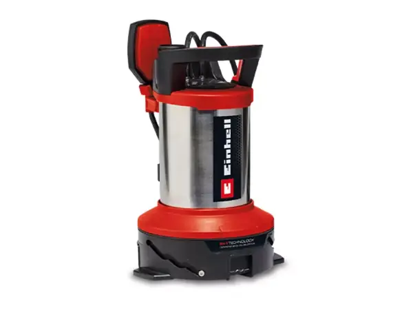 Kalové čerpadlo Einhell Flutset GE-DP 7535 N LL s připojením čerpadla v horní části.