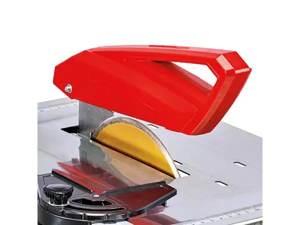 Schutzabdeckung der Trennscheibe an der Einhell Fliesenschneidmaschine TC-TC 800.