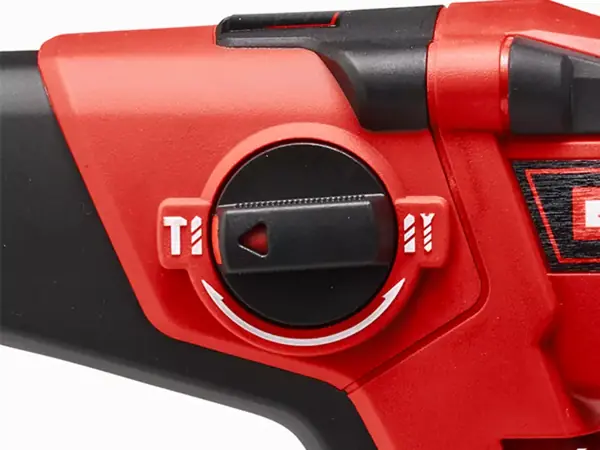 Drehschalter am Einhell Akku-Bohrhammer TE-HD 18/12 Li zur Auswahl von Bohren oder Hammerbohren.